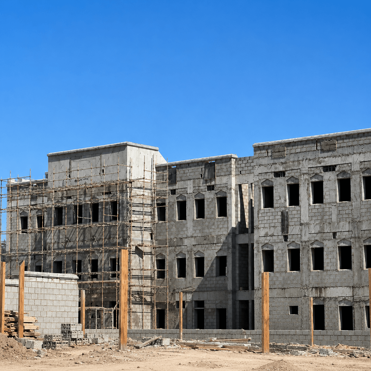المشروع: تنفيذ أعمال بناء المدارس في جنوب المملكة.