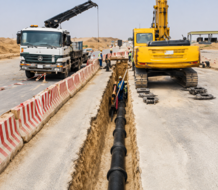 مشروع تمديد خطوط مياه جنوب عمان 2.